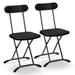 Costway Stackable Folding Chair Set of 2 Plastic/Resin in Black | 31 H x 16 W x 19.5 D in | Wayfair NP11011BK-2