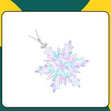Eternal Night Snowflake Christmas Tree Holiday Shaped Oranment Crystal in Pink/Indigo | 4.3 H x 4 W x 0.2 D in | Wayfair EternalNight7bc6182