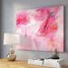 Ebern Designs While She Dances by Sia Aryai Print on Canvas Metal in Blue/Pink/White | 24 H x 32 W x 2 D in | Wayfair MCRW5107 39707491
