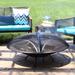 Latitude Run® Dortha Classic Elegance Fire Pit Steel in Black/Brown/Gray | 6 H x 39 W x 39 D in | Wayfair AAA67610BEDE4446B921A642BD833D86