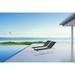 Latitude Run® Gardenella Reclining Chaise Lounge Metal in White/Brown | 42.5 H x 26.5 W x 66 D in | Outdoor Furniture | Wayfair