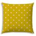 East Urban Home 20" X 20" White & Yellow Blown Seam Polka Dots Throw Indoor Outdoor Pillow Polyester/Polyfill blend | 20 H x 20 W x 6 D in | Wayfair