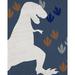 Zoomie Kids Rawr Tracks 1 V2 Poster Print By Allen Kimberly (24 x 36) Paper in Blue/White | 36 H x 24 W x 1 D in | Wayfair