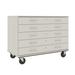 Stevens ID Systems Mobile 5 Compartments Classroom Cabinet w/ Casters Wood in White | 36 H x 48 W x 24 D in | Wayfair 80393 F36-045