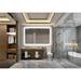 Orren Ellis Luxora Lighted Wall Mounted Bathroom/Vanity Mirror, Glass in White | 36 H x 72 W x 1.38 D in | Wayfair 37485B52E637489BA391F898011D3C31