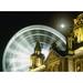 Latitude Run® Moon Rising Behind Big Wheel & Belfast City Hall Poster Print (36 x 26) Paper in Black/Yellow | 26 H x 36 W in | Wayfair