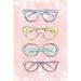 Zoomie Kids Pink Glasses Poster Print By Martina Pavlova (18 X 24) # MPA117134 Paper in Blue/Pink/Yellow | 24 H x 18 W in | Wayfair