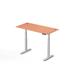 Inbox Zero Kamaya Height Adjustable Standing Desk Wood/Metal in Orange/White | 28 W x 28 D in | Wayfair A09568F53D484485A3B75B8F577C87DE