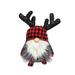 The Holiday Aisle® Buffalo Check Sequin Reindeer Gnome Sitter | 11.5 H x 11.5 W x 6 D in | Wayfair 24956D672DDD459F82A34D2F5B777D78