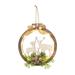 The Holiday Aisle® Round Reindeer Cutout Holiday Shaped Ornament Wood in Brown/Gray/Green | 7.5 H x 7.5 W x 1 D in | Wayfair