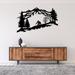 Millwood Pines Mountain Skier Wall Décor Metal in Black | 19 H x 32 W x 0.12 D in | Wayfair 7FBFC114B5914727A733E3A1E21F4192