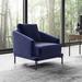 Armchair - East Urban Home Arkins 31.5" W Armchair Velvet/Fabric in Black/Blue/Brown | 27.56 H x 31.5 W x 29.92 D in | Wayfair