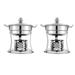 Prep & Savour Stainless Steel 2 Piece Chafing Dish & Burner Set Stainless Steel in Gray | 7.79 H x 6.14 W x 6.14 D in | Wayfair