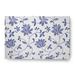 Blue/White 72 x 48 x 0.12 in Indoor/Outdoor Area Rug - Alcott Hill® Baptistin Floral Machine Woven Chenille Indoor/Outdoor Area Rug in Chenille, | Wayfair