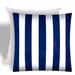 East Urban Home Chickerell 17" X 17" Red & White Zippered Striped Throw Indoor Outdoor Pillow Polyester/Polyfill in White/Blue/Navy | Wayfair