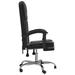 Latitude Run® Reclining Office Chair Faux Leather Swivel Chair Furniture Upholstered/Metal in Black | 24.8 W x 22.2 D in | Wayfair