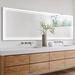 Brayden Studio® Bhanmati Rectangle LED Mirror, Bathroom/Vanity Mirror w/ Dimmable Lights, Wall-Mounted in White | 32 H x 72 W x 1.57 D in | Wayfair