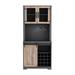 Gracie Oaks Tybrea Bar Cabinet Wood in Black/Brown | 71.46 H x 15.35 W x 31.5 D in | Wayfair 6E8CE8EED89B4390BC0E5155A69E7CC7