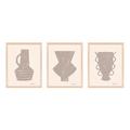 Birch Lane™ Modern Vessel Set of 3b by Holly Young - 3 Piece Picture Frame Print Set Paper in Brown/White | 10 H x 8 W x 1.25 D in | Wayfair