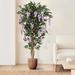 Primrue 72" Faux Ficus Tree in Pot Silk/Plastic in Black | 72 H x 39 W x 39.4 D in | Wayfair C0C40F70FDEC41AABC9E656D489A16F5