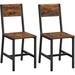 17 Stories Low Back Side Chair in Rustic Brown in Black | 34.3 H x 14.2 W x 18.3 D in | Wayfair 7918A42A309145A4BF35F7D04D6DC8FF