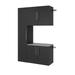 WFX Utility™ Schunemunk 3 Piece Hangups Work Storage Cabinet Set Manufactured Wood in Black | 72 H x 45 W x 16 D in | Wayfair