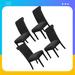 Eider & Ivory™ Box Cushion Dining Chair Slipcover in Black | 24 H x 21 W x 20 D in | Wayfair 711983FF91C047A4BED6B1FF2E84847B