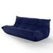 Trule Armless 3-Seat Togo Three Seater Large Bean Bag Sofa Microfiber/Microsuede in Blue | 30 H x 69 W x 40 D in | Wayfair