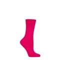 Ladies 1 Pair Falke Sensitive London Left And Right Comfort Cuff Cotton Socks Magenta 35-38