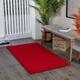 Tapis de Salon à Poils Longs et Doux Tapis Shaggy Uni Chic Rouge 80 x 150 cm - Surya