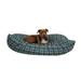 Indoor Outdoor Shebang Dog Bed, 44" L X 35" W X 4" H, Green Plaid, Medium