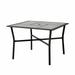 Greemotion Sintra 40-inch Metal Outdoor Patio Dining Table in Black