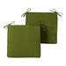 Greendale Home Fashions 18 x 18 Hunter Green Square Outdoor Chair Pad (Set of 2)