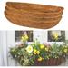 DanceeMangoos 3 Packs Trough Coco Replacement Liners Natural Coconut Coir Fiber Planter Breathable Plant Basket Coco Liner for Window Box & Hanging Trough Planters (36 Inches)