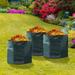 SHZICMY 3 Pcs 72 Gallon Waste Bags Garden Yard Leaf Lawn Trash Waste Bags Reusable Green (D26inch H29inch)