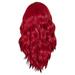 semimay european and american style red natural wavy long curly wig headgear high temperature wire suitable for parties festivals