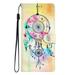 EUBUY for Samsung S9 Leather Case Samsung S9 wind chime painted leather case with lanyard