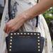 Michael Kors Bags | Michael Kors Selma Black Gold Studded Leather Crossbody Bag Used Lightly | Color: Black | Size: Os