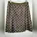 J. Crew Skirts | J. Crew (Size 8) Brown Monogram Belt Print Silk Skirt | Color: Brown/Cream | Size: 8