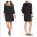 Madewell Dresses | Madewell Black Colorful Floral Embroidered Slit Sleeves Tassel Mini Dress Size M | Color: Black | Size: M