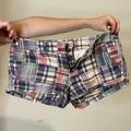 American Eagle Outfitters Shorts | American Eagle Y2k Vintage Plaid Shorts Summer Youth Junior Size 0 Low Rise | Color: Red | Size: 0