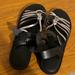 American Eagle Outfitters Shoes | Faux Leather Sandalsnwot! | Color: Black/Silver | Size: 7