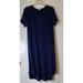 Lularoe Dresses | Lularoe Navy T-Shirt One Pocket High Low Dress Sz M | Color: Blue | Size: M