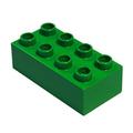 LEGO Parts and Pieces: DUPLO Bright Green 2x4 Brick x10