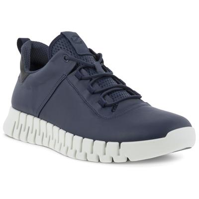 Sneaker ECCO "GRUUV M", Herren, Gr. 40, blau (marine), Glattleder, sportlich, Schuhe, Freizeitschuh, Halbschuh, mit hera