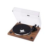 Monoprice Monolith Belt Drive Turntable with Audio-Technica AT-VM95E Cartridge Bluetooth Phono Level Line Level and USB Outputs - Walnut