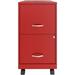 UrbanPro 18 2 Drawer Metal Mobile Smart Vertical File Cabinet in Red