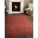 Glitzy Rugs UBSLSM111L2612A11 6 x 9 ft. Hand Knotted Gabbeh Silk Mix Solid Rectangle Area Rug Red & Gold