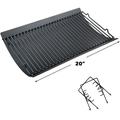 Grisun 20 inches Ash Pan/Drip Pan for Chargriller 5050 5072 5650 2123 2223 2823 Charcoal Grills Char-Griller Model 200157 Chargriller Replacement Part with 2pcs Fire Grate Hanger
