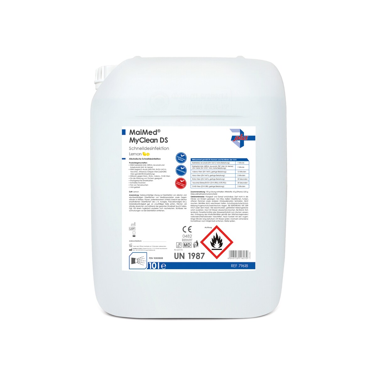 MaiMed MyClean DS - Schnelldesinfektionsmittel - 10 L Kanister - Orange Image